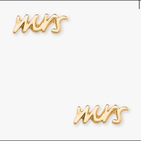 Kate Spade gold Mrs earrings